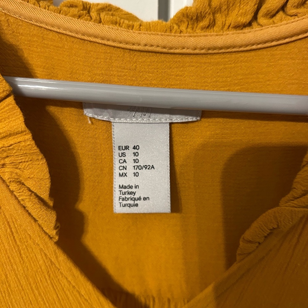Old Navy Mustard Ruffle Mini Dress - Picture 4 of 5